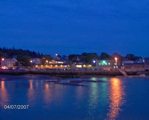 Stonington Harbor at Night